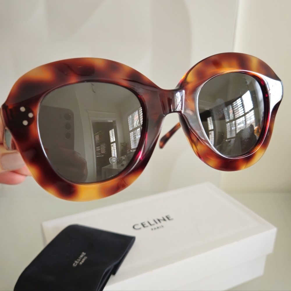 Celine Round Sunglasses Tortoise